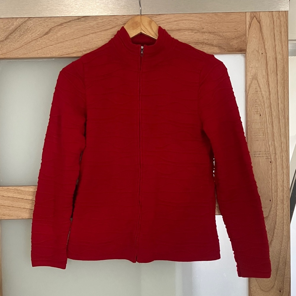 Cold water creek vibrant red sweater size XS